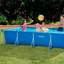 450x220x84 см Intex прямоугольный семейный бассейн со съемным стальным металлическим каркасом/Семейный детский бассейн для отдыха 2024 - купить недорого