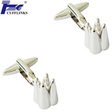 New Arrival Siver Tooth Cufflink Cuff Link 2 Pairs Free Shipping TZG Brand 2024 - buy cheap