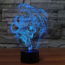 Game Figure 3D LED Lamp 7 Colors Touch Switch led USB Table Desk Light Lava 3D Illusion Room Atmosphere Lighting Fans Gift 2024 - buy cheap