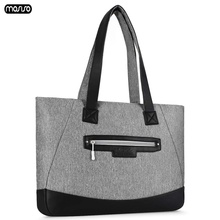 Mosiso bolsa de couro pu feminina, bolsa de ombro para notebook 15.6 17.3 polegadas à prova d'água para macbook dell hp 15 17 polegadas 2024 - compre barato