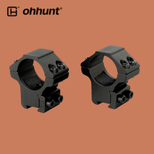 Ohhunt-soporte para mira telescópica de caza, anillos de cola de milano de perfil bajo, Base de alcance de 11mm para Rifle táctico, 2 uds., 25,4mm, 1 pulgada 2024 - compra barato