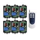 Interruptor de luz controle remoto sem fio 220v, rf, 1ch, 10a, 6 receptores, 1 transmissor, 315/433 mhz, universal, 100m 2026 - compre barato Interruptor de luz controle remoto sem fio 220v, rf, 1ch, 10a, 6 receptores, 1 transmissor, 315/433 mhz, universal, 100m 2026 - compre barato