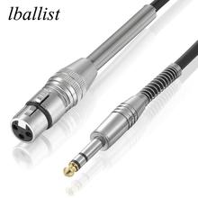 lballist 6.5mm Stereo Jack  Male to XLR Female Microphone Stereo Cable Foil+Braided Shielded with Spring Protective Coil 2024 - compre barato