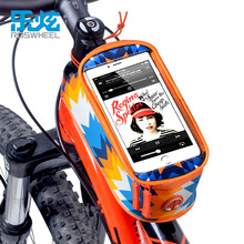 Roswheel bolsa de ciclismo para guidão, tubo dianteiro e à prova de chuva, bolsa colorida para bicicleta 2024 - compre barato