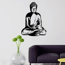 Wall Sticker Buddha Meditation Buddhism Wall Decals Removable Vinyl Religion Mantra Decal Home Decoration Buddhism Mural AY823 2024 - buy cheap