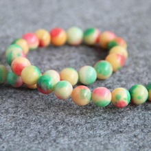 Hot New For Necklace&Bracelet 10mm Multicolor Green&Pink Created Chalcedony Beads DIY Natural Stone 15inch Jewelry Making 2024 - buy cheap