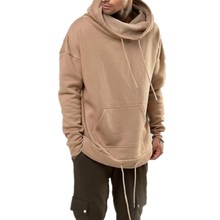 Casual Solid Khaki Men Hoodies Fashion Drawstring Fleece Hooded Pullovers Long Sleeve Pockets Male Hoodie Outwear XXXL 2024 - buy cheap