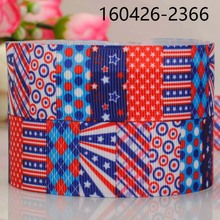 Free shipping 50yards 1 " 25 mm star and dots  pattern printed grosgrain ribbon tape DIY clothing accessories 2024 - buy cheap