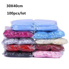 30x40cm 100pcs/Lot Organza Bags Multi Color Favor Party Wedding Candy Gift Bags Drawstring Pouches Jewelry Packaging Bags 2024 - buy cheap