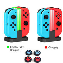 Зарядная док-станция для Nintendo Switch Joy-Con, зарядная станция для Nintendo Switch с зарядным шнуром USB Type-C 2024 - купить недорого