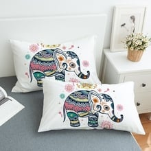 Fronha de travesseiro de elefante, capa de travesseiro geométrica de boho para dormir com vários padrões 2024 - compre barato