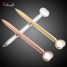 Baikingift  Ball Pen The New Novelty Heart-shaped Diamond Metal Ballpoint pen 8 colors Optional Black ink Student supplie 2024 - buy cheap