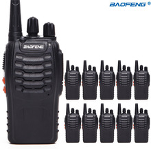 Rádio em dois sentidos portátil bf888s walkie talkie cb rádio de 10 pces baofeng BF-888S rádio 16ch uhf 400-470nhz com 10 fones de ouvido 2024 - compre barato