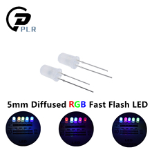 100PCS 5mm Diffused RGB Rainbow Fast/Slow Flashing Flash Red Green Blue LED Leds 2024 - buy cheap