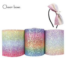 2y/lot 3"75mm Chunky Glitter Ribbon Rainbow Shiny Sequin Wholesale Ribbon Materials Crafts Decoration DIY Hair Bow Accessories 2024 - buy cheap