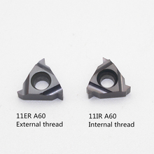 10pcs 11ER A60 11IR 0.75ISO 1.0 ISO 2.0ISO Threading Inserts Carbide External Thread Turning Tools CNC Lathe Cutter Tool 2024 - buy cheap