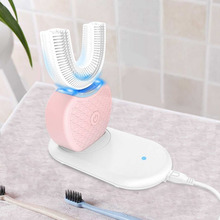 Drop Ship 360 Degree Wireless USB Charging Lazy Automatic Sonic Silicone Electric Toothbrush Teeth Whitening Cleaning Tool Brush 2024 - compre barato