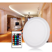 Hot Sale LED Downlight Round 6W - 24W 3 Model LED Lamp Double Color Panel Light RGB & white Ceiling Recessed with Remote Control 2024 - buy cheap