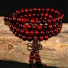 Charm 108 Beads 8mm Natural Sandalwood Buddhist Buddha Wood Prayer Bead Mala Unisex Men Bracelets & Bangles Jewelry Bijoux 2024 - buy cheap