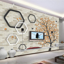 Beibehang Personalizado papel de parede 3d mural de fotos elegante e minimalista da arte da árvore de ouro TV fundo papel de parede papéis de parede decoração casa 3d parede 2024 - compre barato