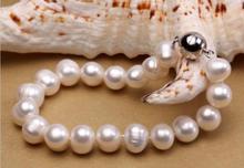 Genuine Natural White pink Freshwater Cultured Pearl Bracelet Bangle 7.5" 2024 - buy cheap