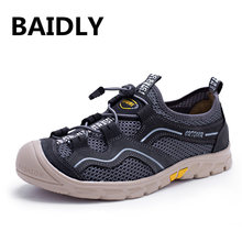 Men Hiking Shoes For Outdoor Sport Climbing Mountain Sneakers Breathable Air Mesh Soft Athletics Trekking Shoes big size 38-47 2024 - buy cheap