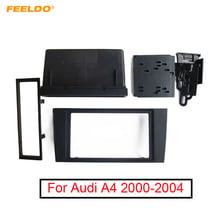 FEELDO 2Din Car Stero CD/DVD Radio Frame Fascia for Audi A4 2000-2004 Dash Panel Face Plate Bezel Trim Mount Kit#1996 2024 - buy cheap