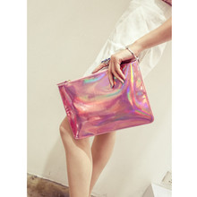 Clearance! Reflective Women Clutch Handbags bolsa feminina Pink Envelope Evening Party Dressed Club Hand Bag sac a main purse 2024 - buy cheap