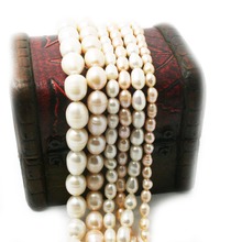 Lastest Natural Freshwater White Pearl Round Beads,Loose Pearl Beads 15"  Free Shipping (BTA102) 2024 - buy cheap