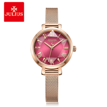Julius Women Quartz Clock Watch Stainless Steel Mesh Lady Bracelet Watches Fine Roman Numeral Ladies Wrist watch Reloj Mujer 2024 - buy cheap
