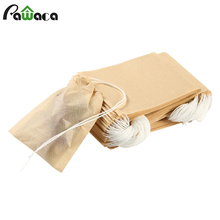 100pcs/lot Tea Bag Filter Paper Bags Heat Seal Teabags Tea Strainer Infuser Wood Drawstring Tea Bag for Herb Loose Tea 3 Sizes 2024 - buy cheap