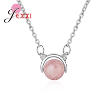 Collares de piedras rosas sudorosas para mujer, las mejores opciones de regalos para mujer, Plata de Ley 925 auténtica Zirconia cúbica, diseño de fiesta, loco 2024 - compra barato