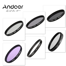 Andoer 55mm UV+CPL+FLD+ND(ND2 ND4 ND8) Photography Filter Kit Set  for Nikon Canon Sony Pentax DSLRs 2024 - buy cheap