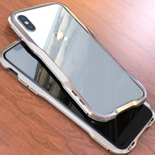 Para a apple iphone x caso luxo capa para carros fino duro 3d 360 escudo protetor de metal para iphonex 8 moldura de alumínio armadura 2024 - compre barato