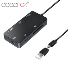 DeepFox 2 Port USB 2.0 Multi HUB Splitter Expansion OTG Charging Hub Adapter SD/TF Card Reader For Laptop Desktop PC 2024 - buy cheap