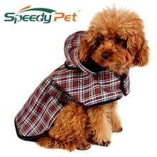 Ropa para mascotas, chubasquero para perro mascota, chaqueta reflectante para lluvia, abrigo impermeable a cuadros, Poncho de perro impermeable de peluche S/M/L/XL 2024 - compra barato