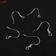 1pair/lot Genuine 925 Sterling Silver Findings Earring Hooks Clasp Accessories For DIY Jewelry Making Wholesale Parts Handmade 2024 - buy cheap