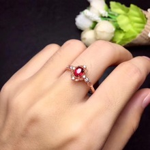 Best Gift For your Loved Girl Original ruby ring Free shipping Natural and real ruby 925 sterling silver 4*5mm gemstone 2024 - buy cheap