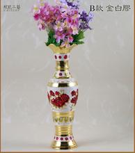Европейские окрашенные розы, металлические цветы, вазы для центральных элементов, вертикальная ваза, домашний декор, вазы, напольные вазы HP077 2024 - купить недорого