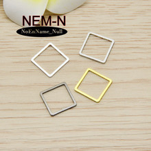 20pcs ZHU RU 12mm Square circle frame contour Charms Pendants for Jewelry Making DIY bag decoration Handmade Craft 2024 - buy cheap