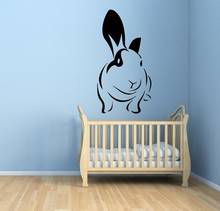 Wall Decals Cute Bunny Animal Nursery Room Vinyl Sticker Hare Wall Decor 2024 - buy cheap