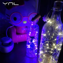 YNL LED String Lights RGB Copper Wire 2M Cork Shaped Wine Bottle stopper Flasher Fairy Lights Party Wedding Christmas Decoration 2024 - buy cheap