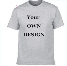 2019 ваш собственный дизайн фирменный логотип/изображение белые Пользовательские мужские и футболки Плюс Размер Футболка мужская одежда 2024 - купить недорого