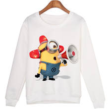 New Casual 3D Minions Hoodies 2015 sudaderas mujer Moleton Sweatshirts Harajuku Pullovers Tops Winter Warm Plus Size 2024 - buy cheap