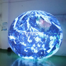 LED lighting inflatable planets ball for advertising, Giant inflatable Earth globe balloon for environmental protection 2024 - buy cheap