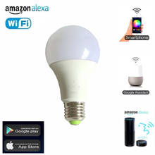 1Pcs IOS Android Smart Phone Magic Home APP WiFi LED Bulb E27 6.5W 110V 220V Color Temperature RGB+CW+WW Wi Fi LED Lamp light 2024 - buy cheap