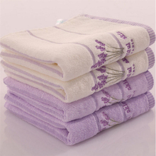 Jetting 33*74cm toalhas de bordado, bela pele paris flores de lavanda, tecido de algodão perfumado, toalhas de lavanda 2024 - compre barato