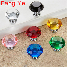 Feng Ye Crystal Glass Knobs And Handles Drawer Furniture Cabinet Door Kitchen Closet Dresser Wardrobe Shoe Box Pulls Hardware 2024 - buy cheap