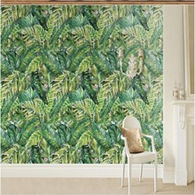 Wellyu-murales grandes personalizados pintados a mano, papel tapiz de pared de estilo americano, hojas de planta de selva tropical 2024 - compra barato