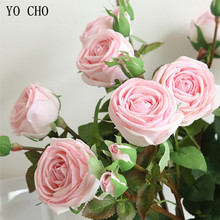 YO CHO, высококачественные искусственные цветы, настоящие, на ощупь, цветы розы, шелковые цветы для свадьбы, дома, рабочего стола, сделай сам, Декор, искусственный цветок 2024 - купить недорого